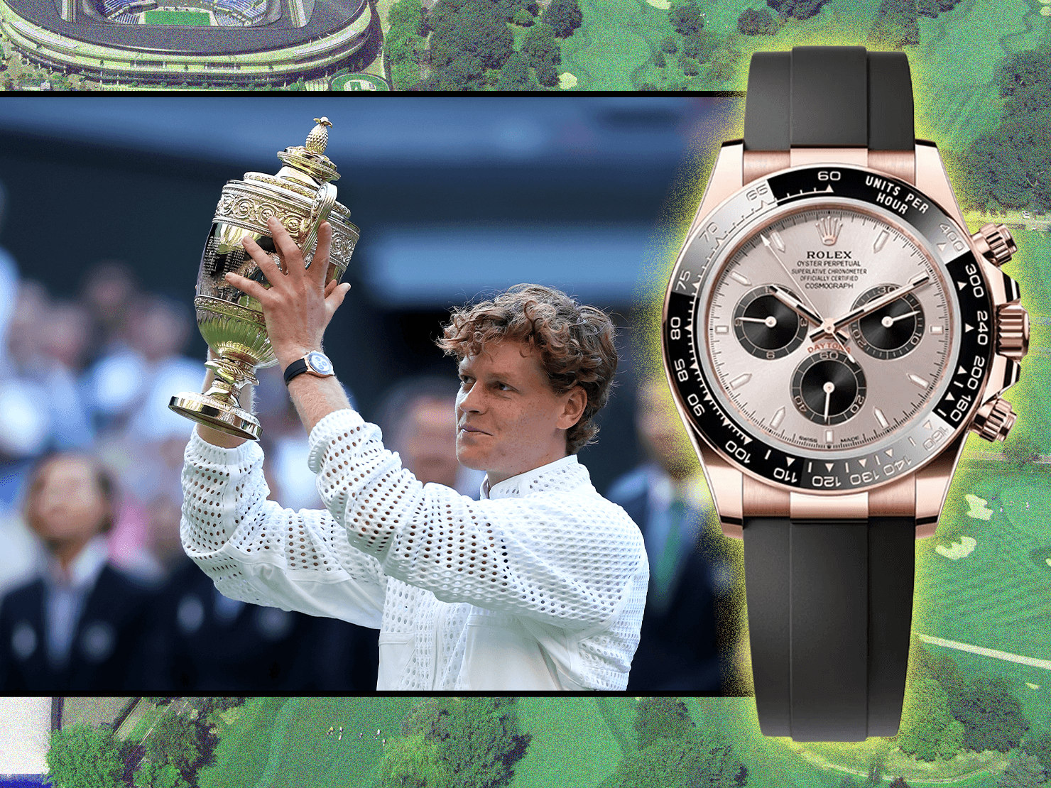 【海外販促品】ROLEX OYSTER COSMOGRAPH 掛時計 Jannik Sinner Wins Wimbledon 2026: Is This Rolex Daytona His